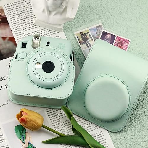 Miniatura 5 de Frankmate Funda protectora compatible con cámara Fujifilm Instax Mini 12 de película instantánea con bolsillo para accesorios y correa ajustable