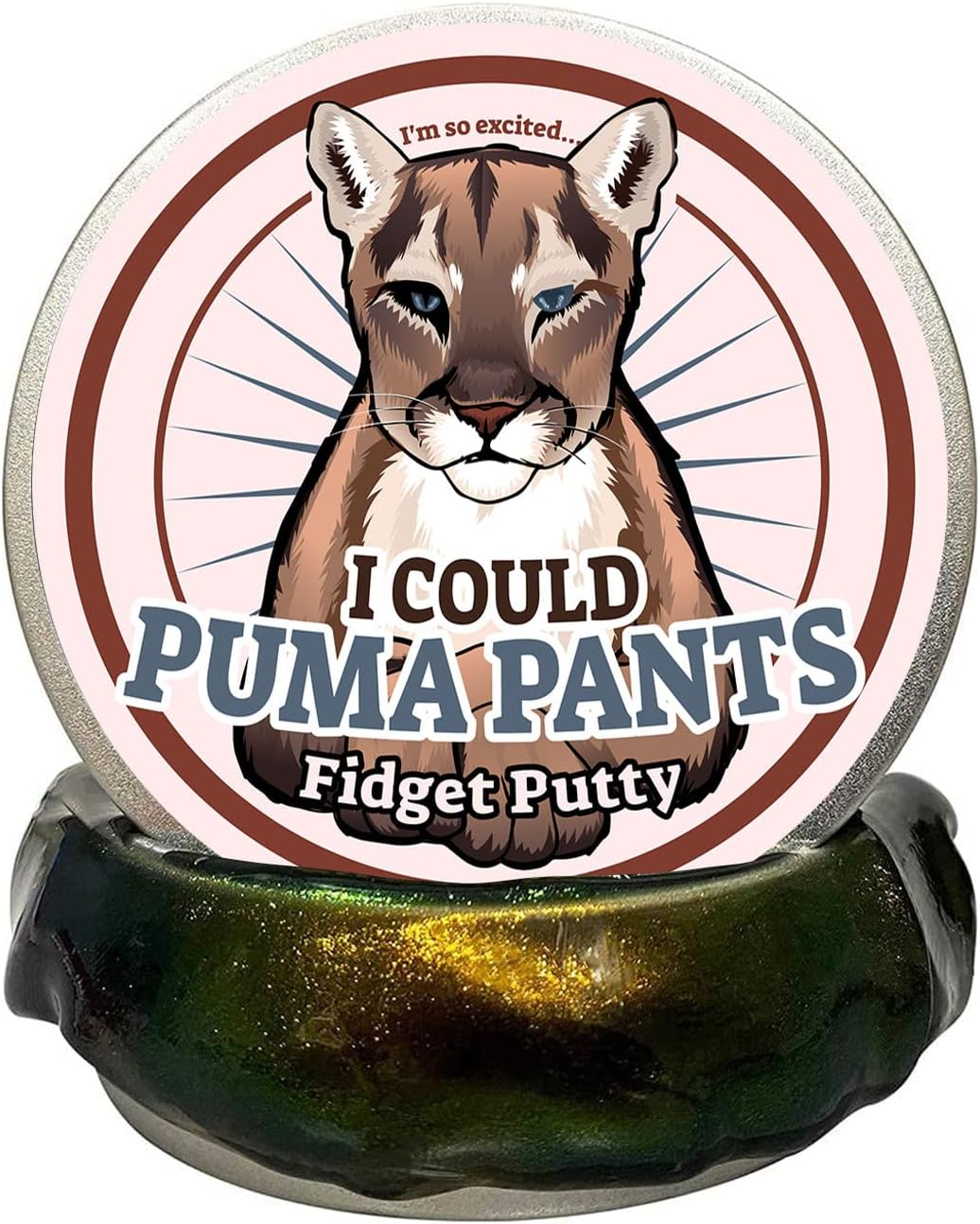 I Could Puma Pants Therapy Putty - Funny Adult Gag Gift Stress Relief Putty - Hilarious Desk Putty for Coworkers, White Elephant Gifts, and Office Humor