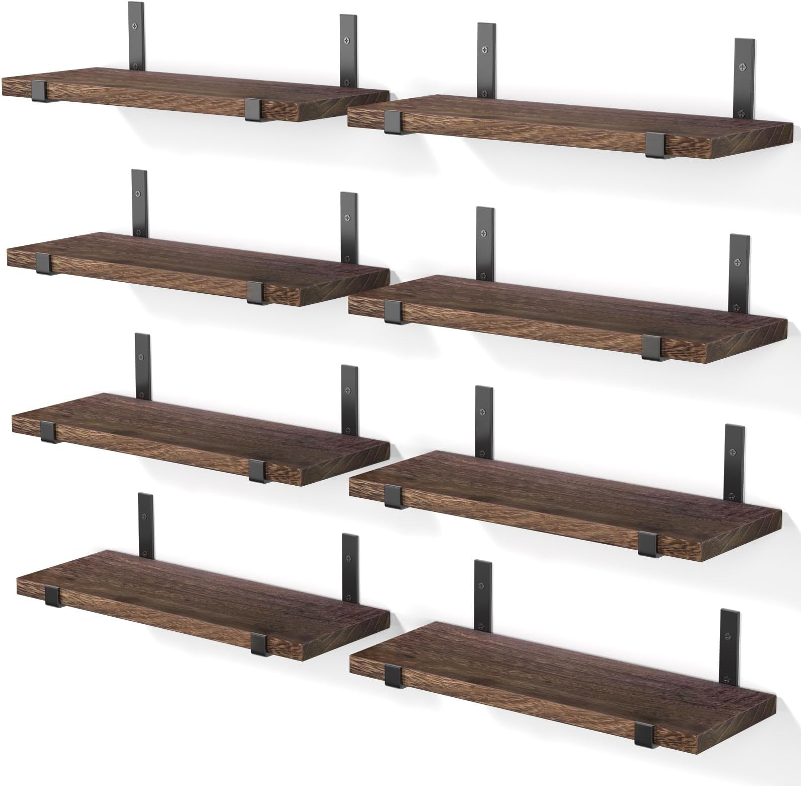 SALA Floating Shelves Set of 8 (Rustic Brown)