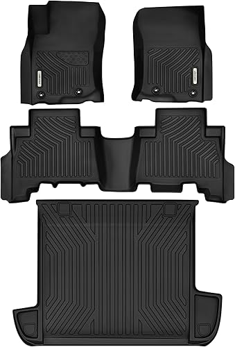 OEDRO Alfombrillas para Toyota 4Runner 2024-2013 (no son compatibles con 7 asientos), forro de suelo TPE para todo tipo de clima 4Runner incluye 1,
