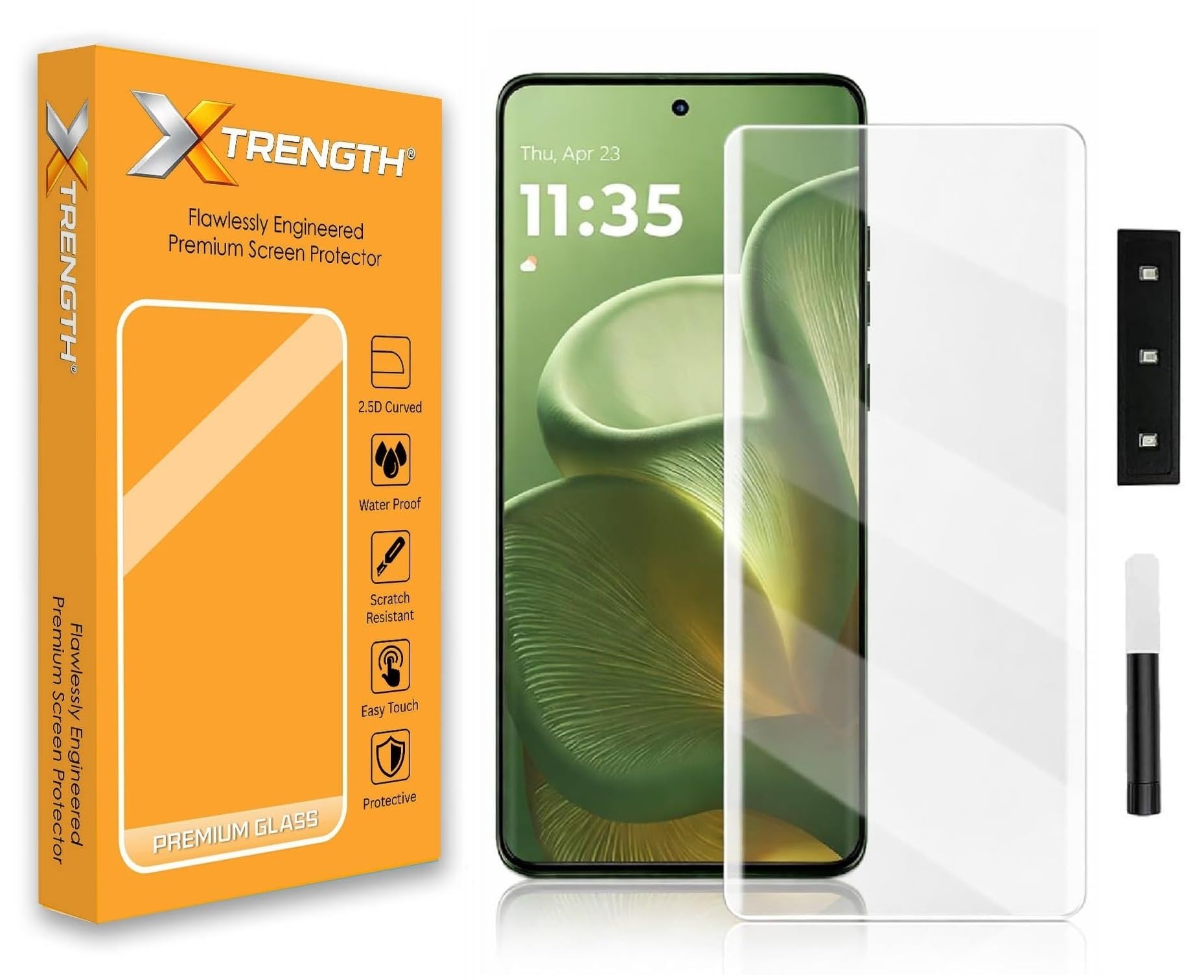 Advanced HD+ Curved UV Tempered Glass Screen Protector Designed for Motorola Edge 60 / Edge 60 Pro 5G - Full Screen Coverage with Easy Installation Kit (Anti-Scratch)-picture-13