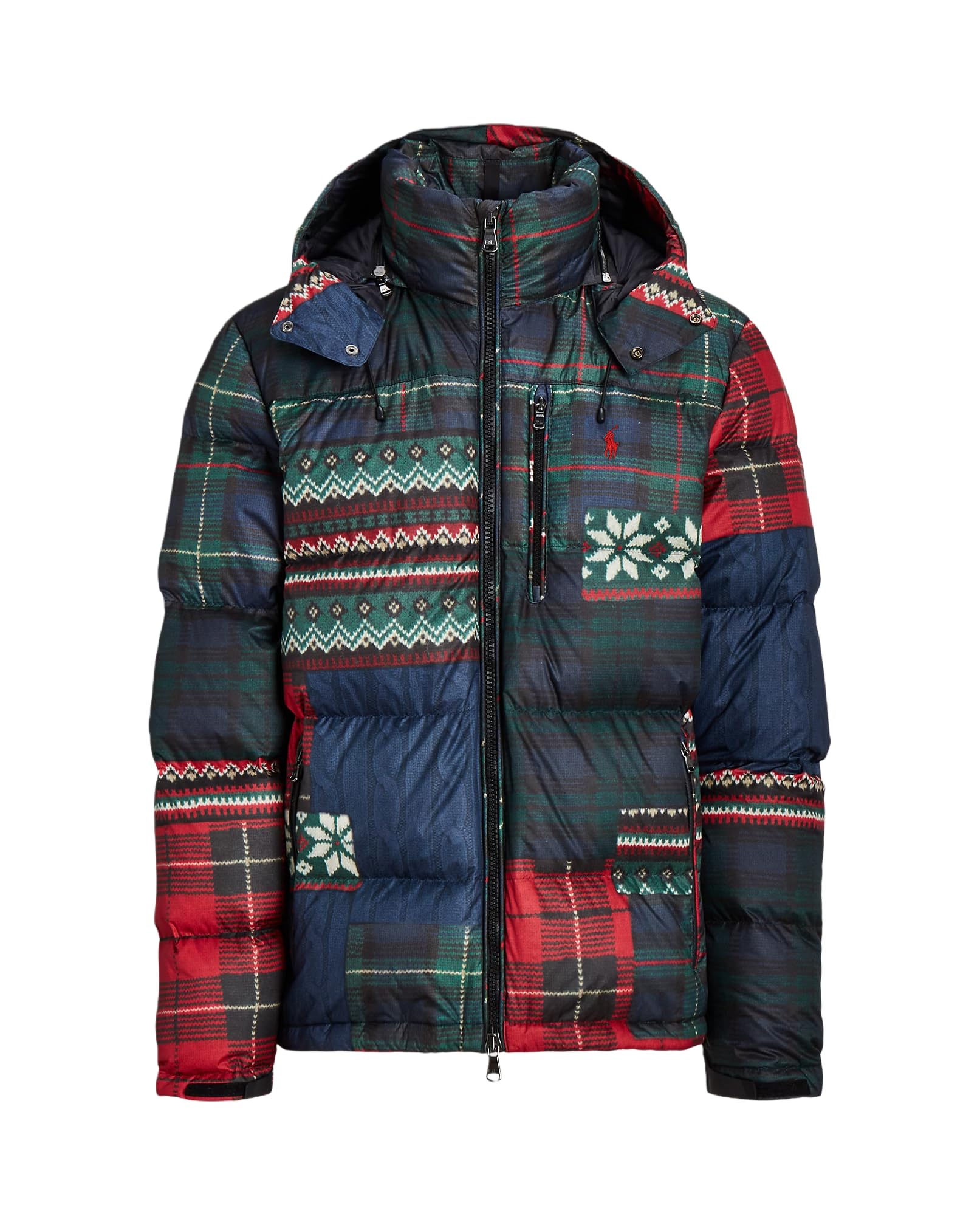 POLO RALPH LAUREN Mens The Gorham Patchwork-Print Down Jacket (Patchwork-Print, XX-Large)