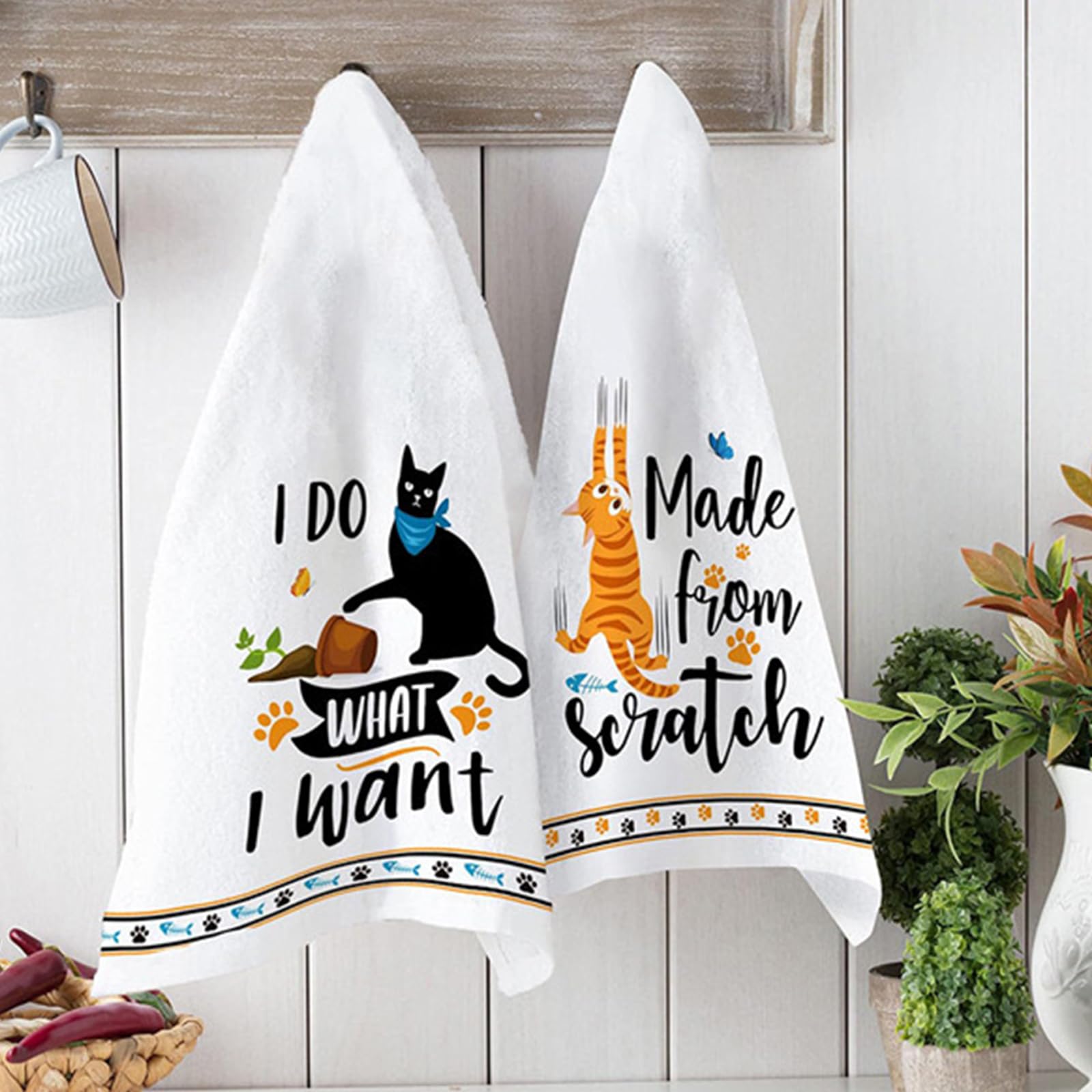 Cosiesnest 2 stuks keukenhanddoek 60 x 40 cm theedoeken voor keuken zacht absorberend sneldrogend theedoeken bar handdoek voor thuis pub accessoires (kleurrijk