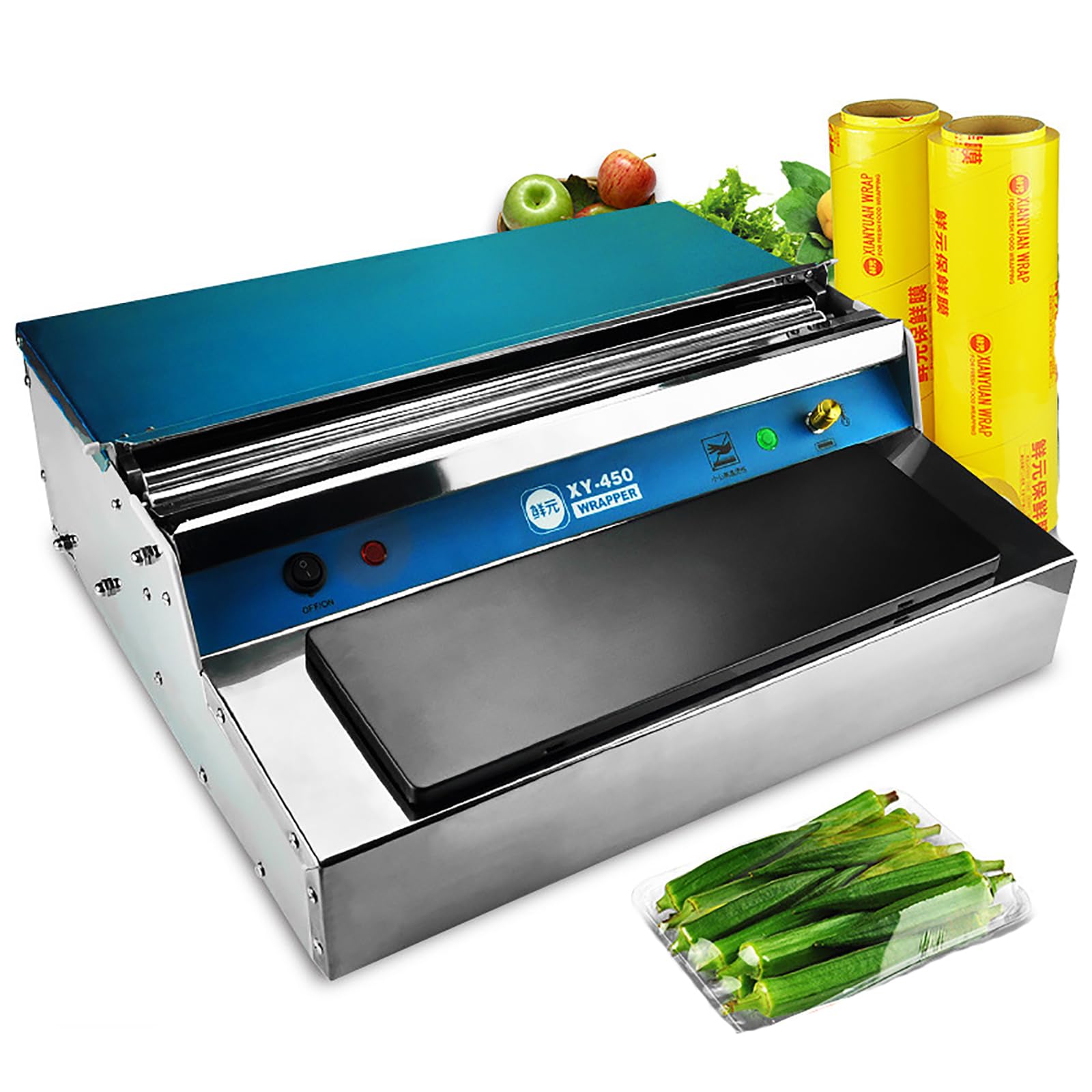 Máquina de empaquetado de película plástica para evitar el deterioro de vegetales, frutas y carne