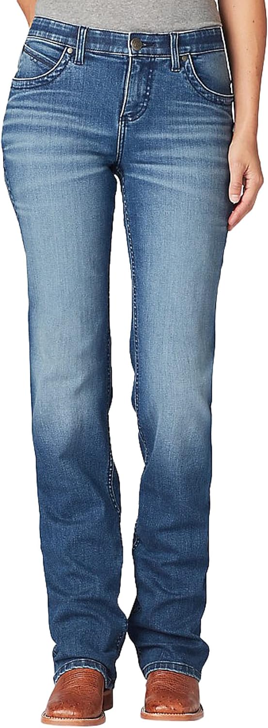 Wrangler Women's Ultimate Riding QBaby Mid Rise Jeans 3x36