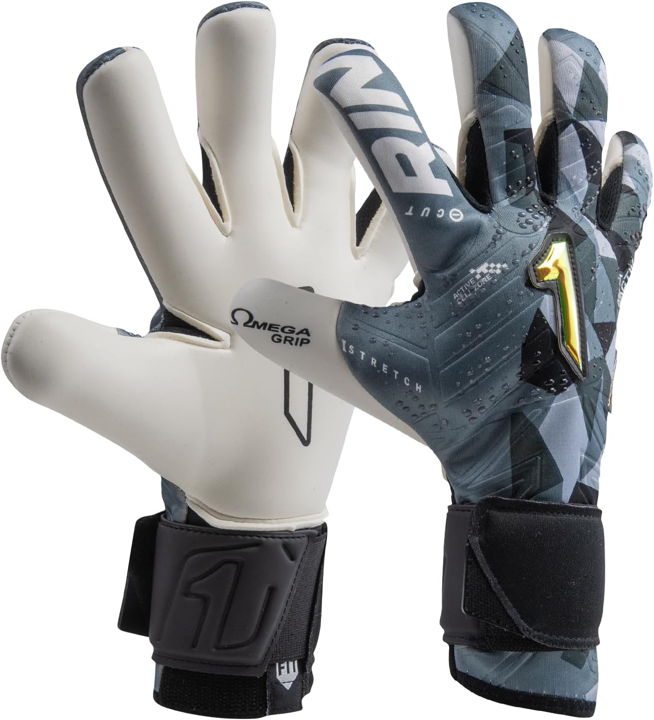 Rinat Meta Tactik Alpha Pro Goalkeeper Gloves – Omega Grip Latex for Superior Ball Control, Negative Cut for Precision Fit, Stretch Technology, Breathable Design, Adjustable Wrist Closure