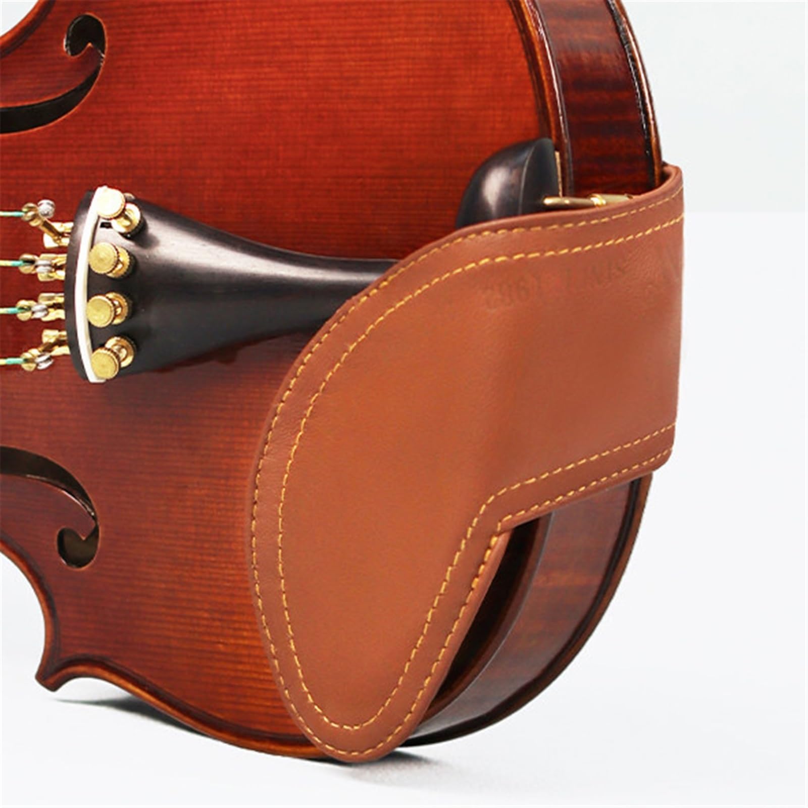 Spallaccio Per Violino Morbido Poggia Violino In Pelle Di Pecora | Questo poggiaspalla può migliorare il comfort di gioco(Brown 1/16-1/8)