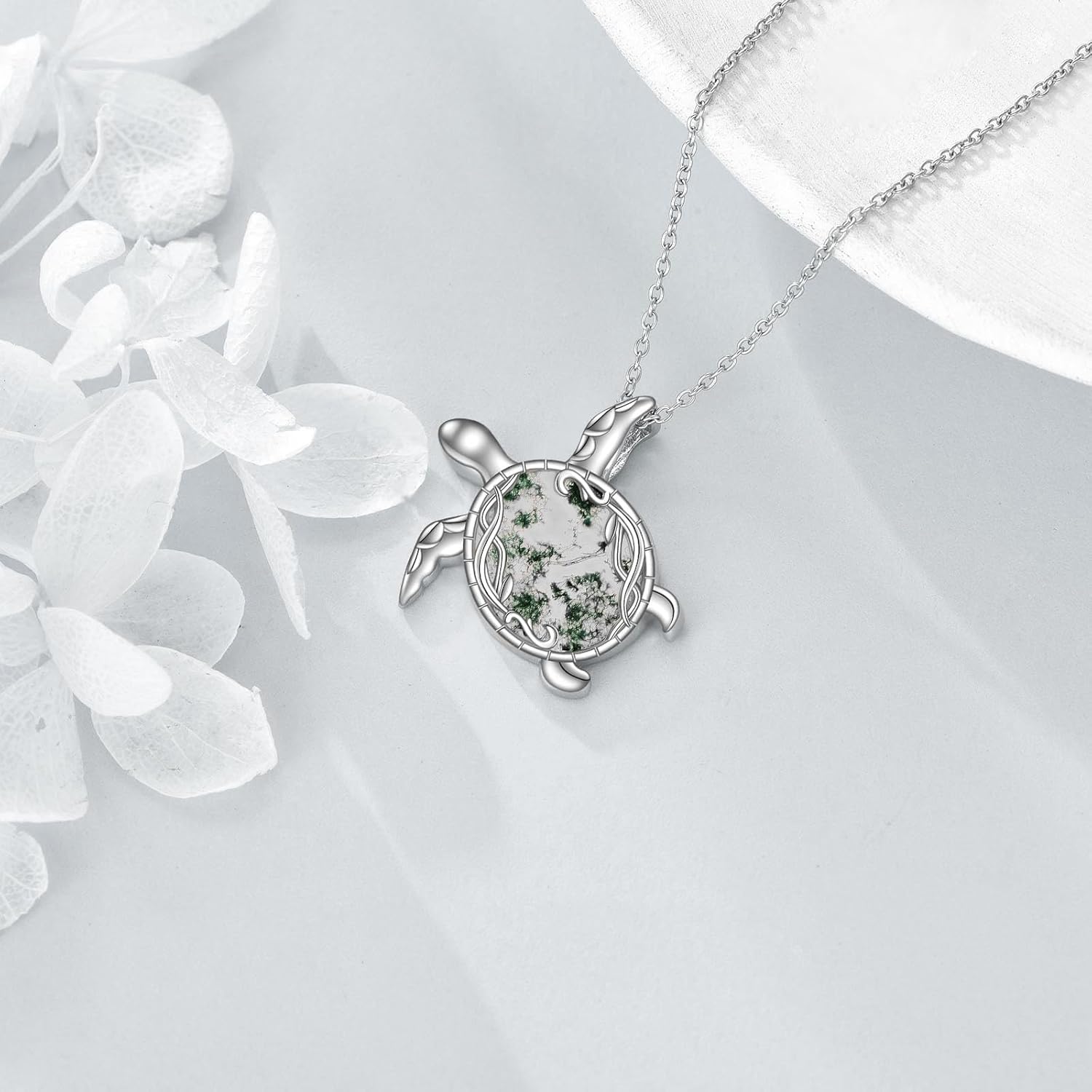 Turtle Necklace Sterling Silver Sea Turtle Pendant Necklace Turtles jewelry Gifts for Women - Image 2