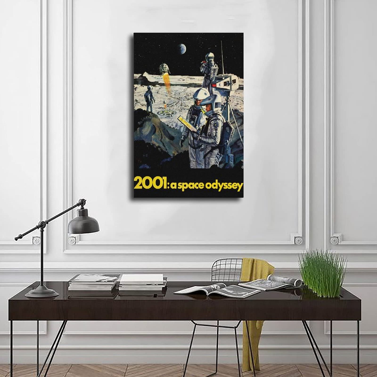 Poster classique vintage 2001 « A Space Odyssey » - Impression sur toile - Décoration murale - Moderne - Pour chambre à coucher - 40 x 60 cm