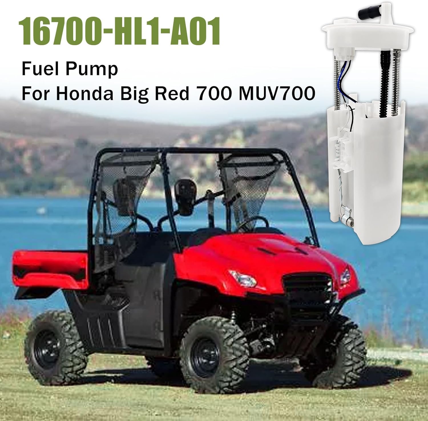 16700-HL1-A01 Fuel Pump Fits For 2009-2013 Honda Big Red 700 MUV700 16700HL1A01