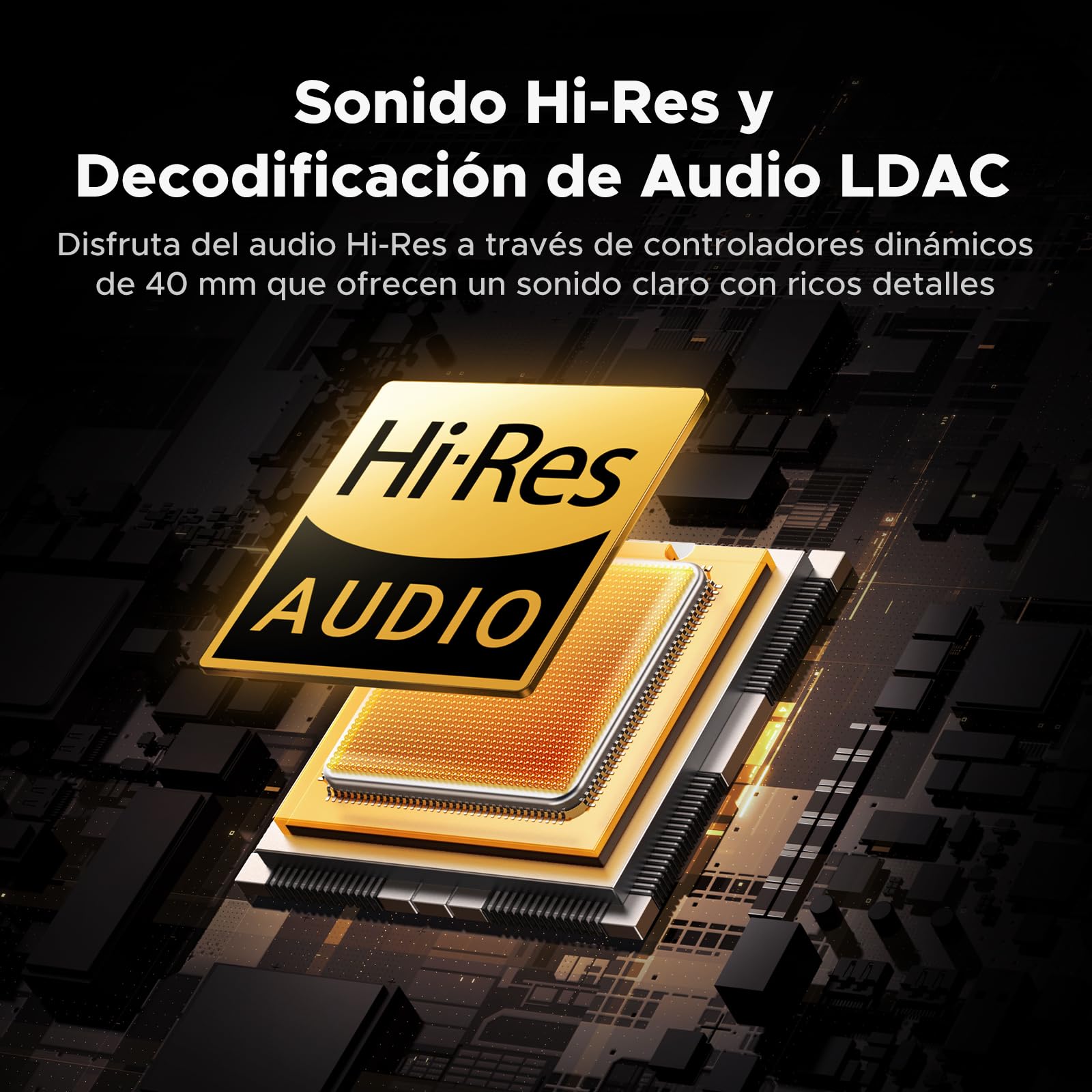 UGREEN Studio Pro Cascos Inalambricos Bluetooth ANC Adaptativa Híbrida 48dB | Hi-Res 120 Horas Auriculares Inalámbricos Bluetooth Supraaurales Cascos Cancelación Activa de Ruido Adaptativa Híbrida BT 6.0