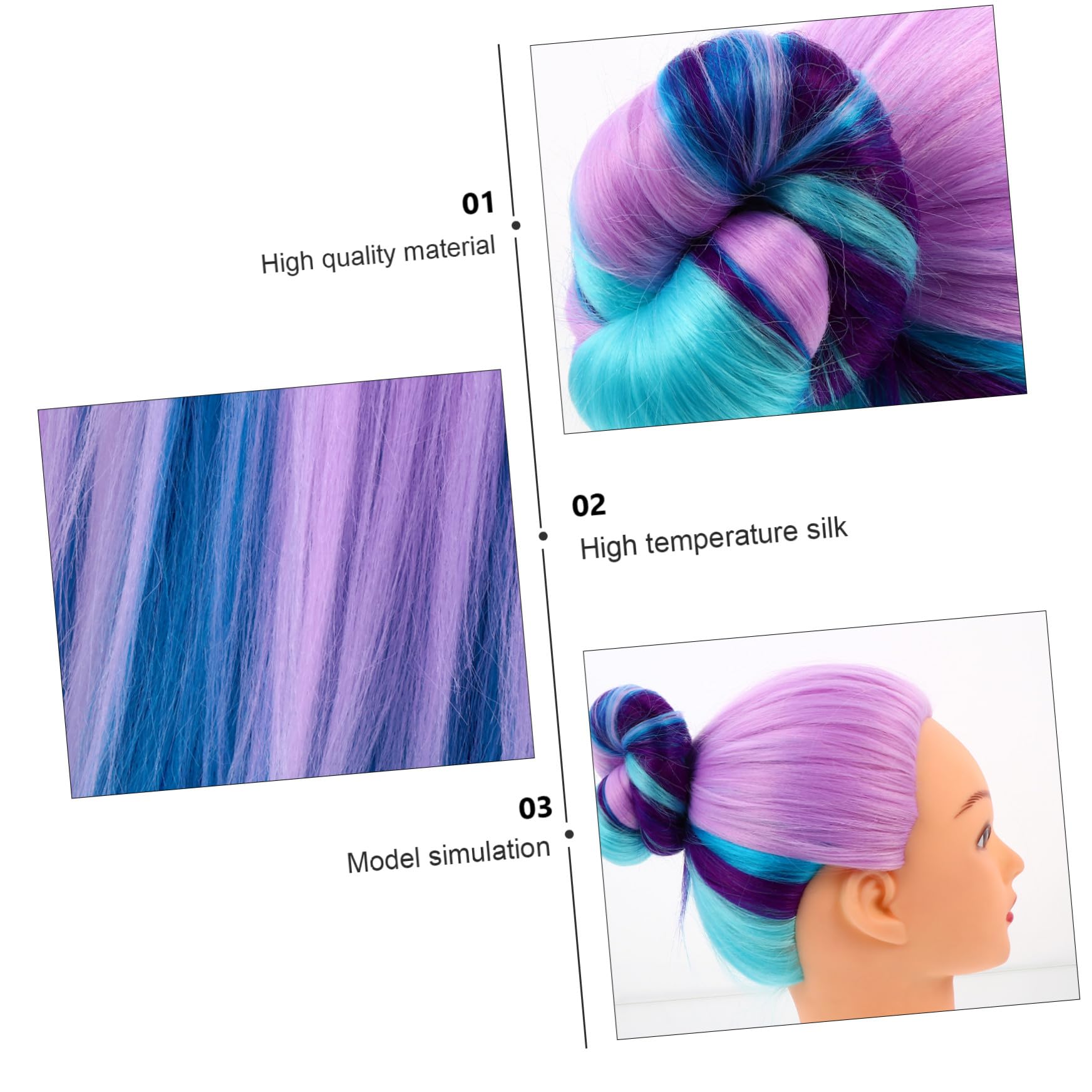 Testa di Manichino per Estetica Chioma Sintetici Realistici per Estetisti Parrucchieri Formazione Accessori per Chioma