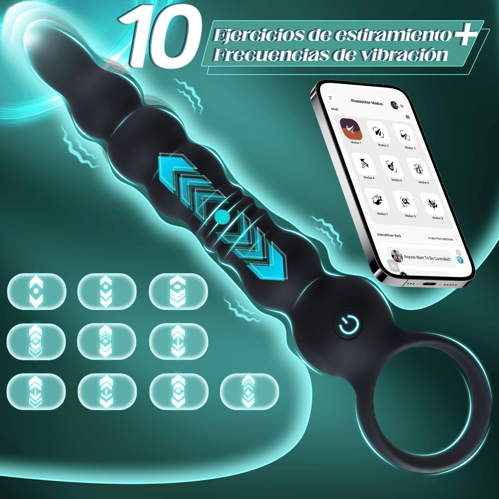 Plug Anal Vibradores, Bolas Anales Plug Estimulador de Próstata Hombre | Hombre Vibrador Anal, Masajeador de Próstata Juguete Eróticos para Pareja Punto G Vibradorador, Mujer Anales Vibradorador