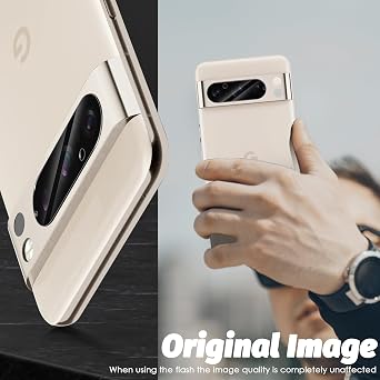 Orzero (3 Pack) Camera Lens Protector Compatible for Google Pixel 8 Pro 6.7, Protector de Camera Glass High Definition Anti-Scratch Case Friendly Does Not Affect Temperature Sensor (Not for Pixel 8)