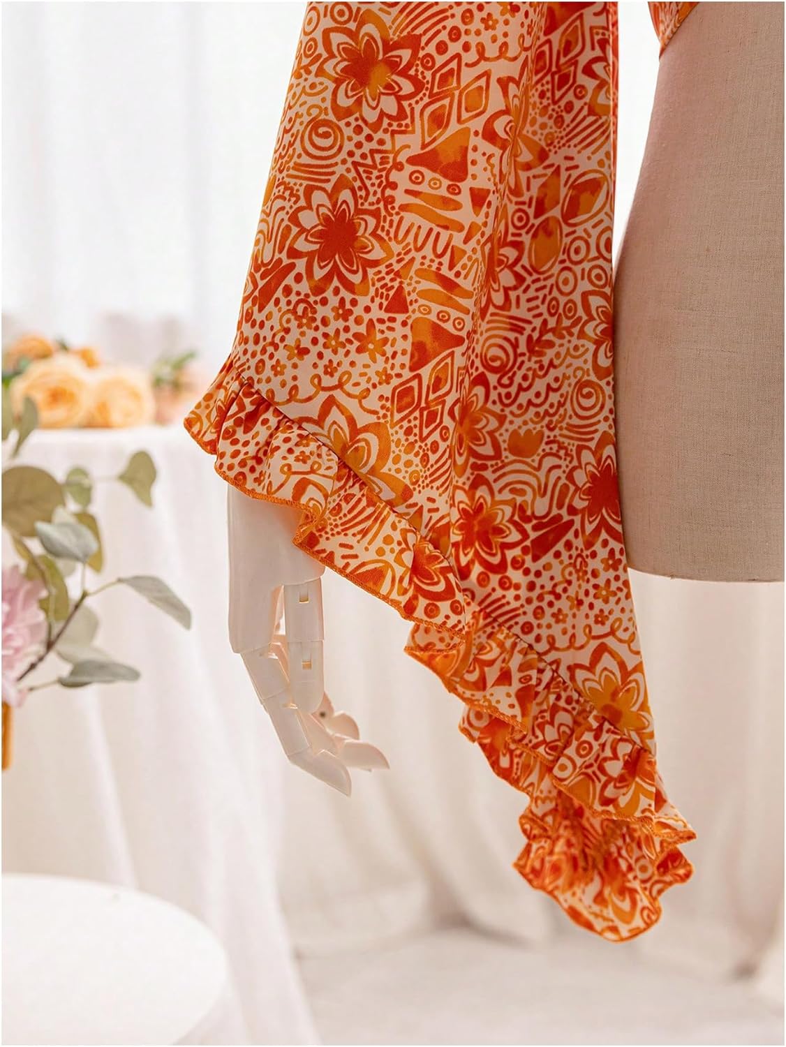 Women's Boho Tops Wrap Western Country Concert Outfits Tie Front Long Bell Sleeve Tops 70s Hippie Disco Clothes - Image 5