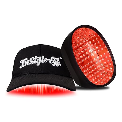 Instyle-Egg Laser Cap for Hair Growth with 80 Medical Grade Lasers, FDA Cleared Low Level Laser Therapy, Hair Regrowth System for Men and Women