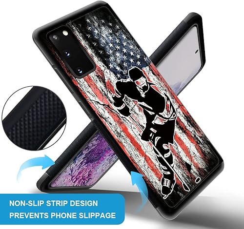 Miniatura 8 de DJSOK Funda compatible con Samsung Galaxy S20 FE, diseño clásico de patrón de bandera antigua de grano de madera para hombres, niños y niñas, doble