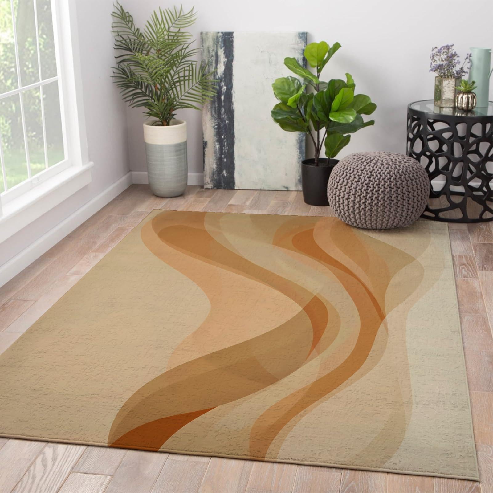 Tapis lavable 200x290 cm fini les tapis qui glissent avec sa base antidérapante