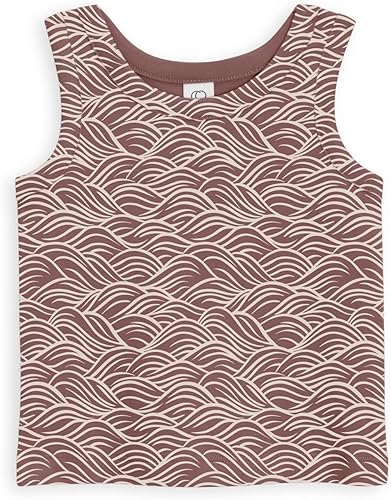 Colored Organics Camiseta sin mangas de algodón orgánico para bebés y niños pequeños