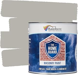 HOME GUARD Exterior House Paint Extremely Durable Long Lasting Vinyl Window & Siding Paints, UPVC Cladding, Facia Boards, Front Door, Cabinet & Furniture Paint [Shingle] (Grey) - (5 Liter)