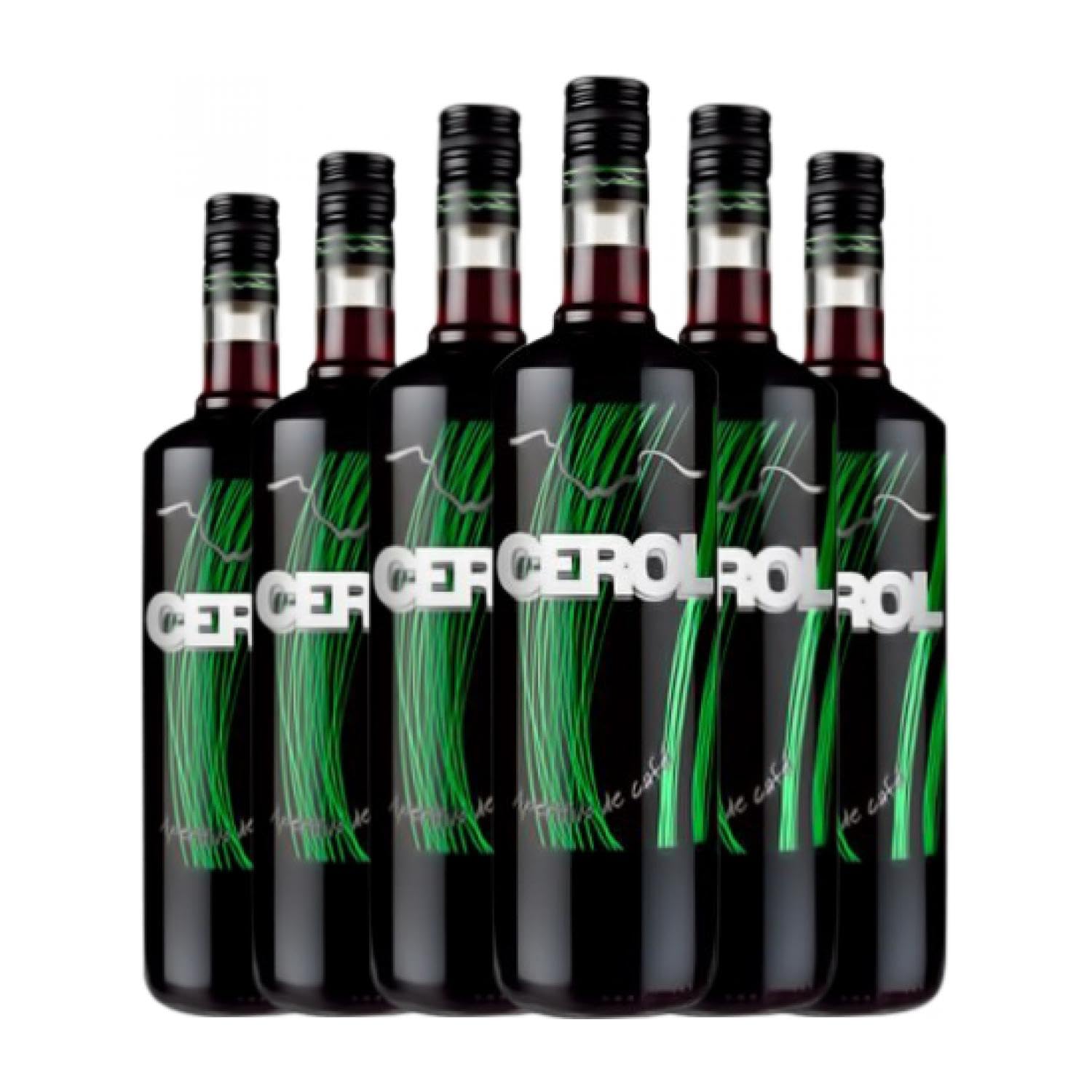 Licores Sinc Cerol Licor de Café Botella Misil 1 L (Caja de 6 Botella Misil de 1 L)