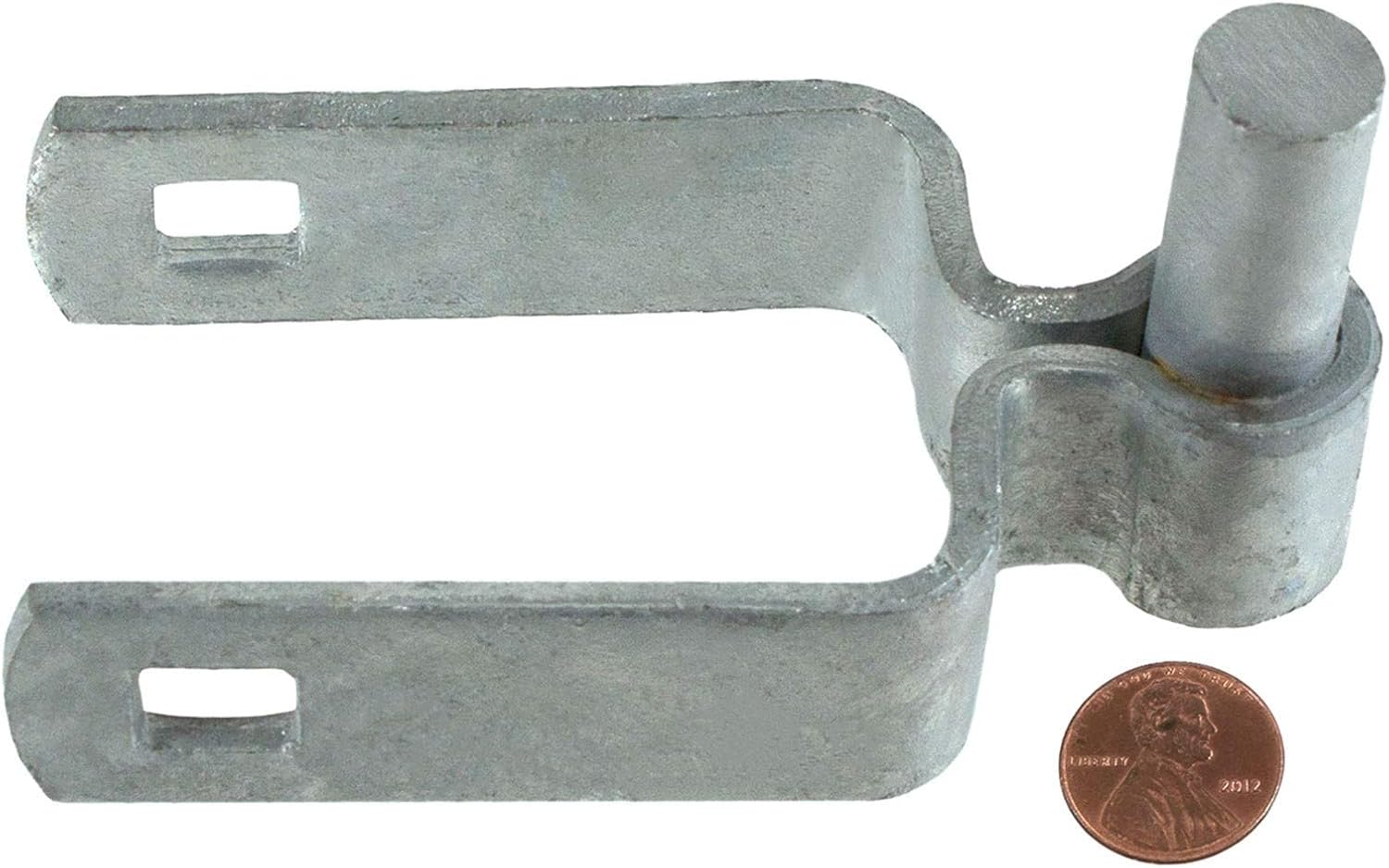 Plum Fittings 2” X 5/8” Square Post Male Hinge Chain Link Fence Post Hinges with Bolts (Pack of 2)