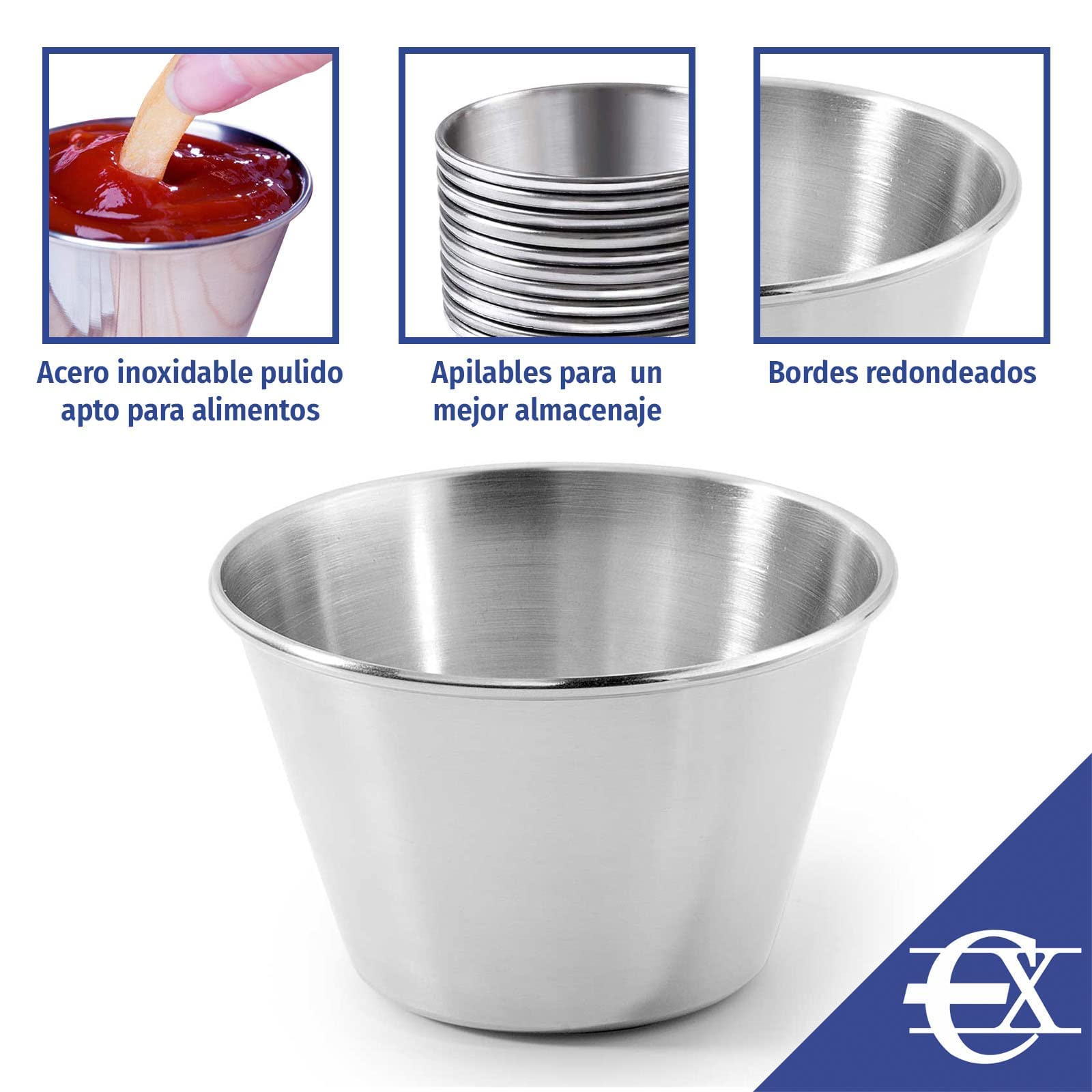 EUROXANTY Molde para Flan 24 unidades | Flanera Individual | Molde de flan liso | Molde antiadherente | Molde gelatinas | Molde para pastelitos | Molde redondo | Ø9 cm