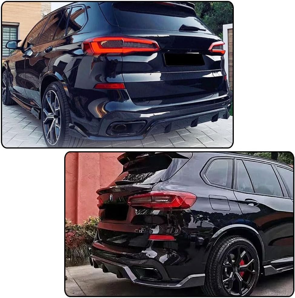 Gloss Black Rear Diffuser for BMW X5 G05 xDrive40i xDrive50i xDrive30d M50d M Sport 2019-2020 M-Tech Lower Bumper Lip Spoiler Body Kit Factory Outlet