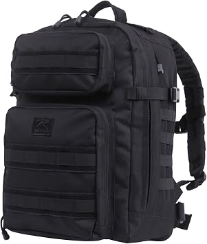 Rothco Fast Mover Tactical Backpack - Outdoor Hiking Pack for EDC Essential Gear Black
