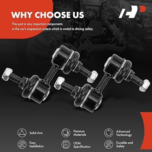 Miniatura 5 de A-Premium 2 eslabones de barra estabilizadora delantera, compatibles con Subaru Outback 2005-2009, Forester 2003-2013, Impreza 2002-2015, Legacy