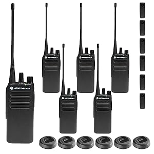 6 x Motorola CP100D Analog UHF Portable Non-Display Two Way Radio 16 Channel 4 Watt 403-480MHz - 6