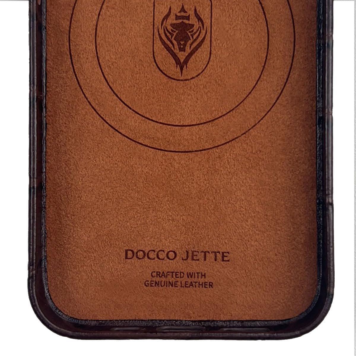 Designed for iPhone 12 Pro Max Wallet Case,Genuine Cowhide Leather Case Embossed Crocodile Pattern for iPhone 12 Pro Max with Card Holder Built-in Magnets for MagSafe Charging-Croco Umber