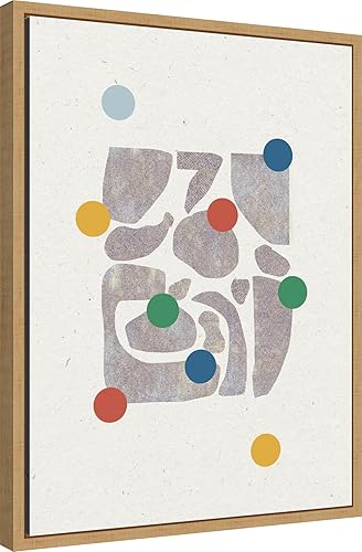 Miniatura 2 de Amanti Art Framed Canvas Wall Art 24x18 Retro Dots and Paper by THE MIUUS STUDIO, Framed Wall Art Canvas, Abstract Artwork, Modern Decor, Medium