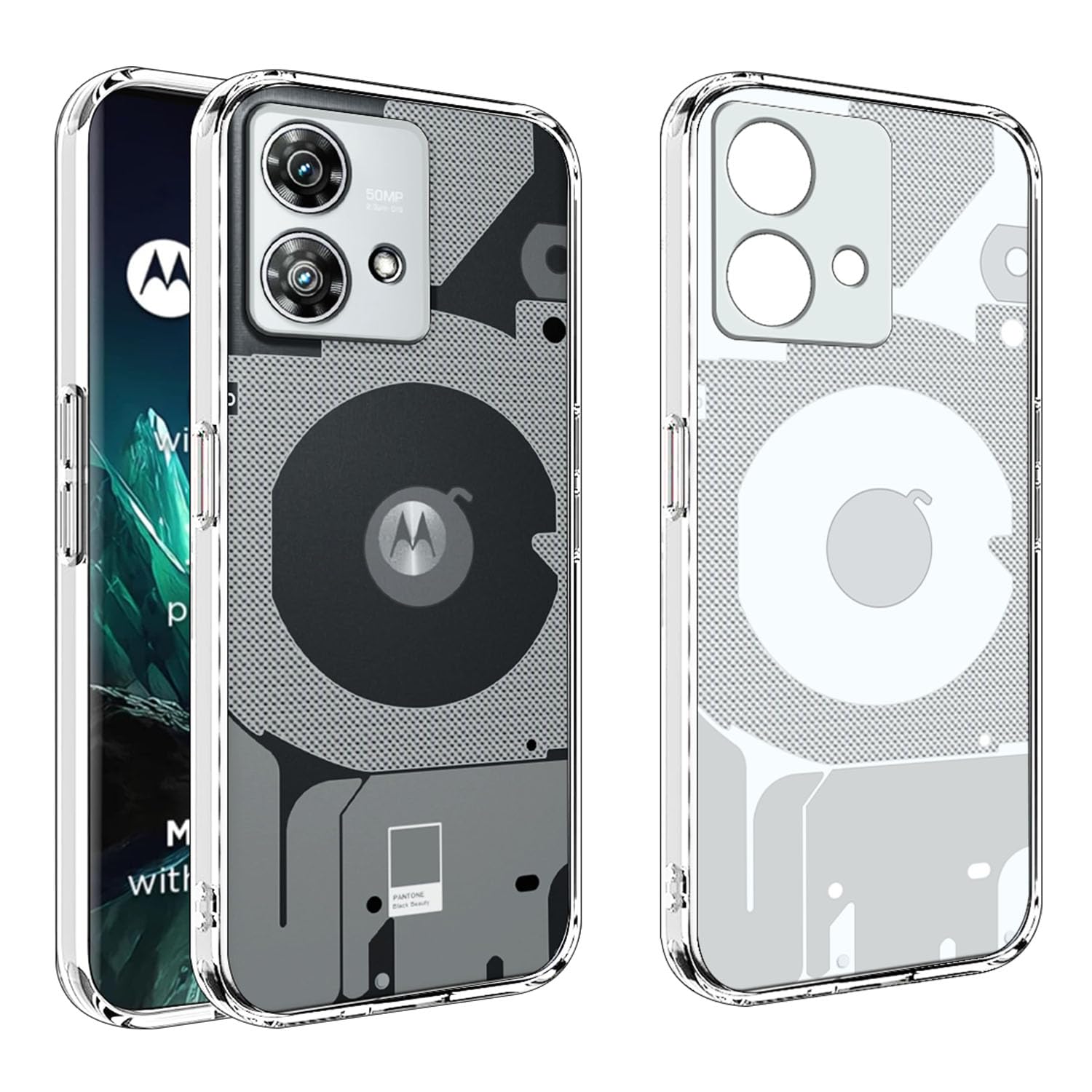 HELLO ZONE Back Cover Case for Motorola Moto Edge 40 Neo (Designer Matte Finish Soft Transparent) (B0D33NRGV6) Amazon Price History, Amazon Price Tracker