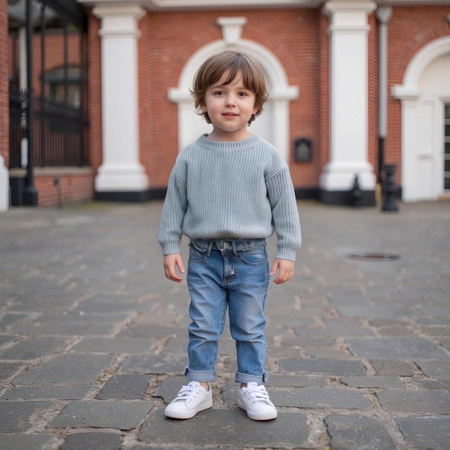 fhutpw Baby Boy Girl Pullover Sweater 3 6 12 18 Months Knit Clothes Unisex Toddler 2T 3T 4T Fall Winter Warm Long Sleeve Tops - Image 2