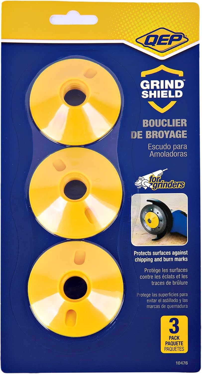 QEP 10476 Grind Shield Plastic Grinder Flange Nut for Tile with 5/8"- 11 Thread Arbor for Angle Grinders (3 Pack)