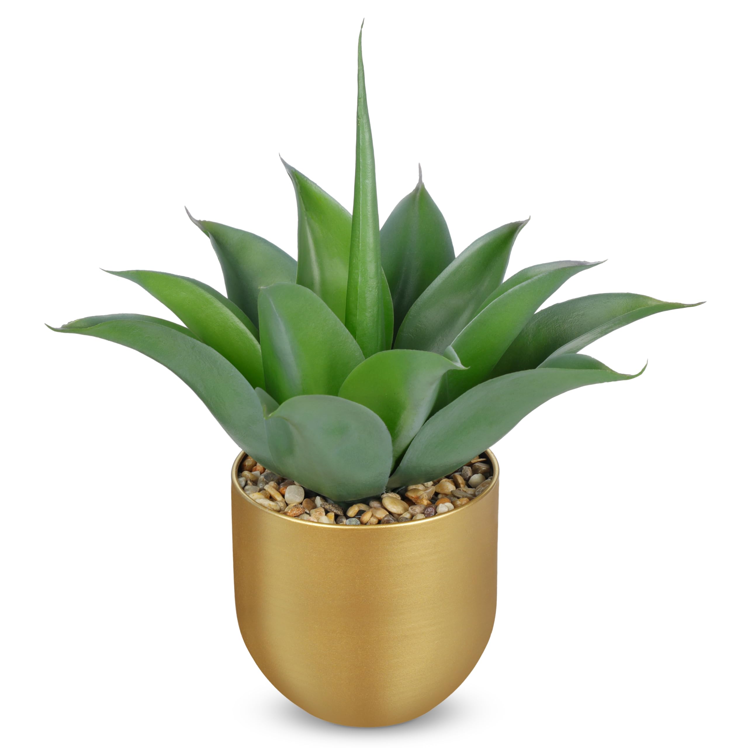 Piante artificiali all'aloe vera, piante artificiali in vaso di metallo