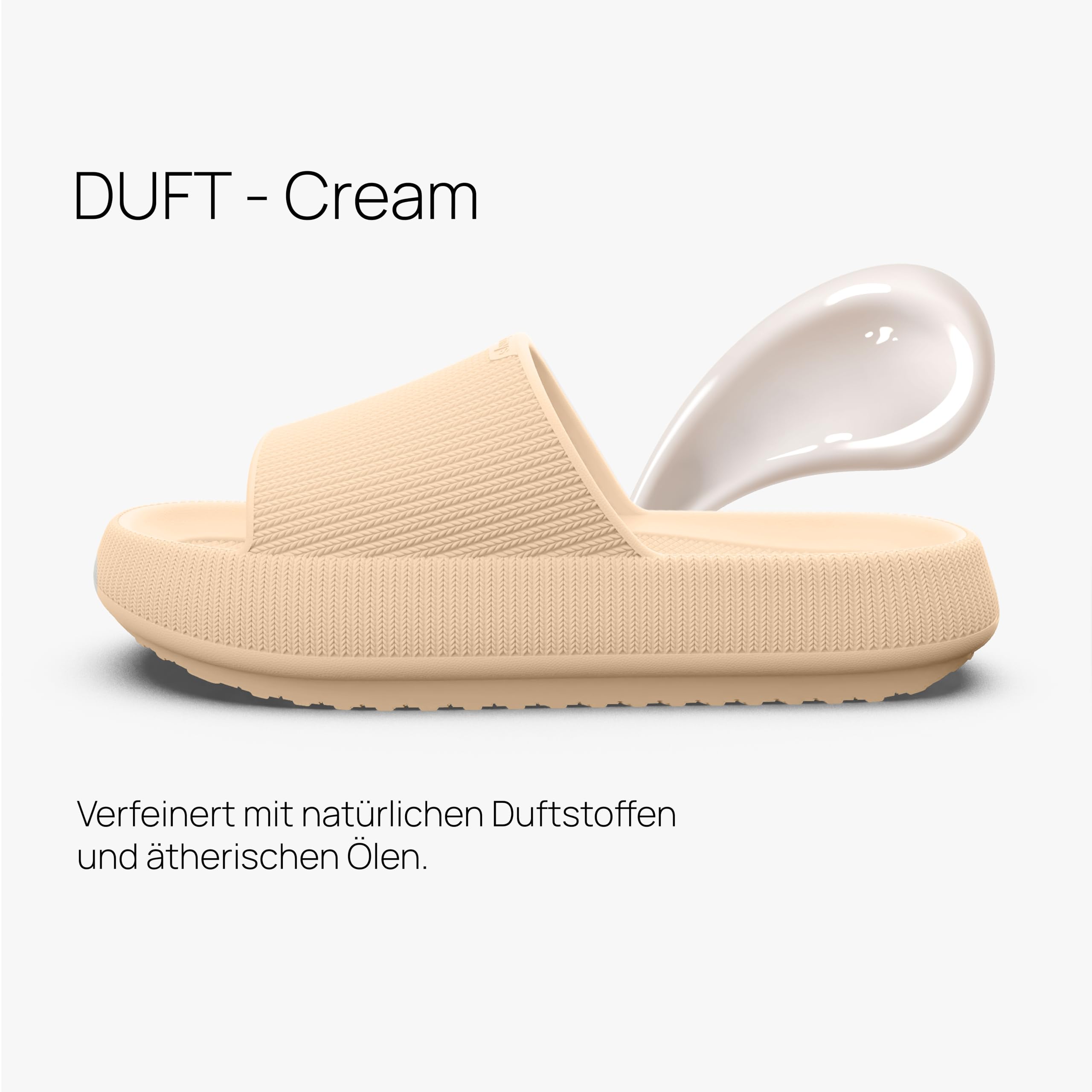 Originals Damen-Sandalen - Bequeme Sommer-Slides aus 100% EVA - Vegan & BPA-Frei - rutschfeste Badelatschen für Strand, Stadt, Garten & Pool - Toffee Cream - Größe 38/39