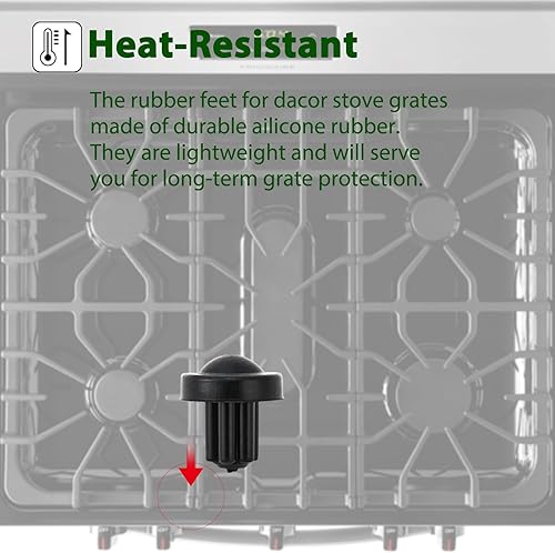 Miniatura 2 de 5304475129 Rejilla de goma para estufa Frigidaire, patas de goma, piezas de estufa de gas, patas de goma para estufa de gas Frigidaire, patas de