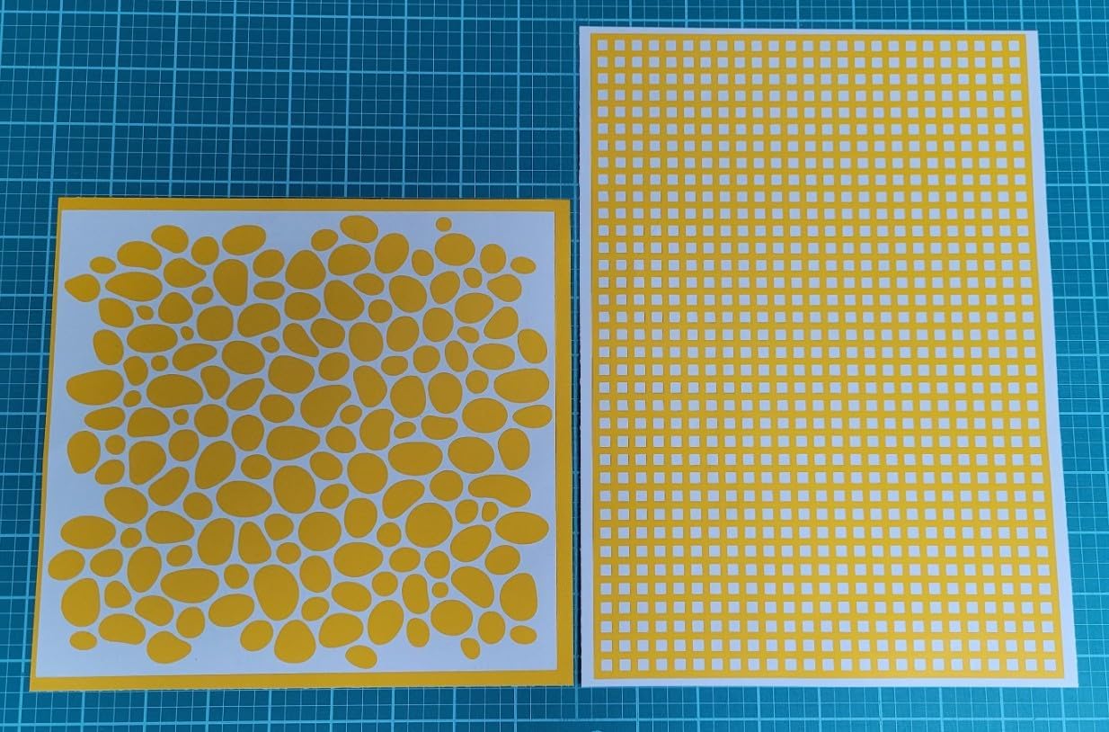 Desert Night Camo Stencil Pack, Professional Grade High Temp Paint Mask Vinyl, Cerakote Compatible, 7.5x11.1 Inch Sheets, Multiple Pack Options (3 Sheet)