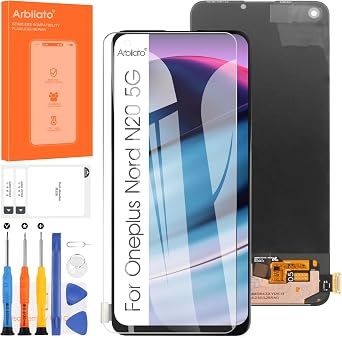 OLED Screen for Oneplus Nord N20 5G Screen Replacement for 1+ Nord N20 5G LCD Screen GN2200,CPH2459 Touch Display Digitizer Assembly Repair Parts No Frame Black with Fingerprint Function
