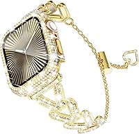 Vista 17 de WINGLE Bling Band - Funda para Apple Watch Band para mujer de 1.575 pulgadas SE 3/2/1 Series 6 5 4, lujo brillante con diamantes de imitación
