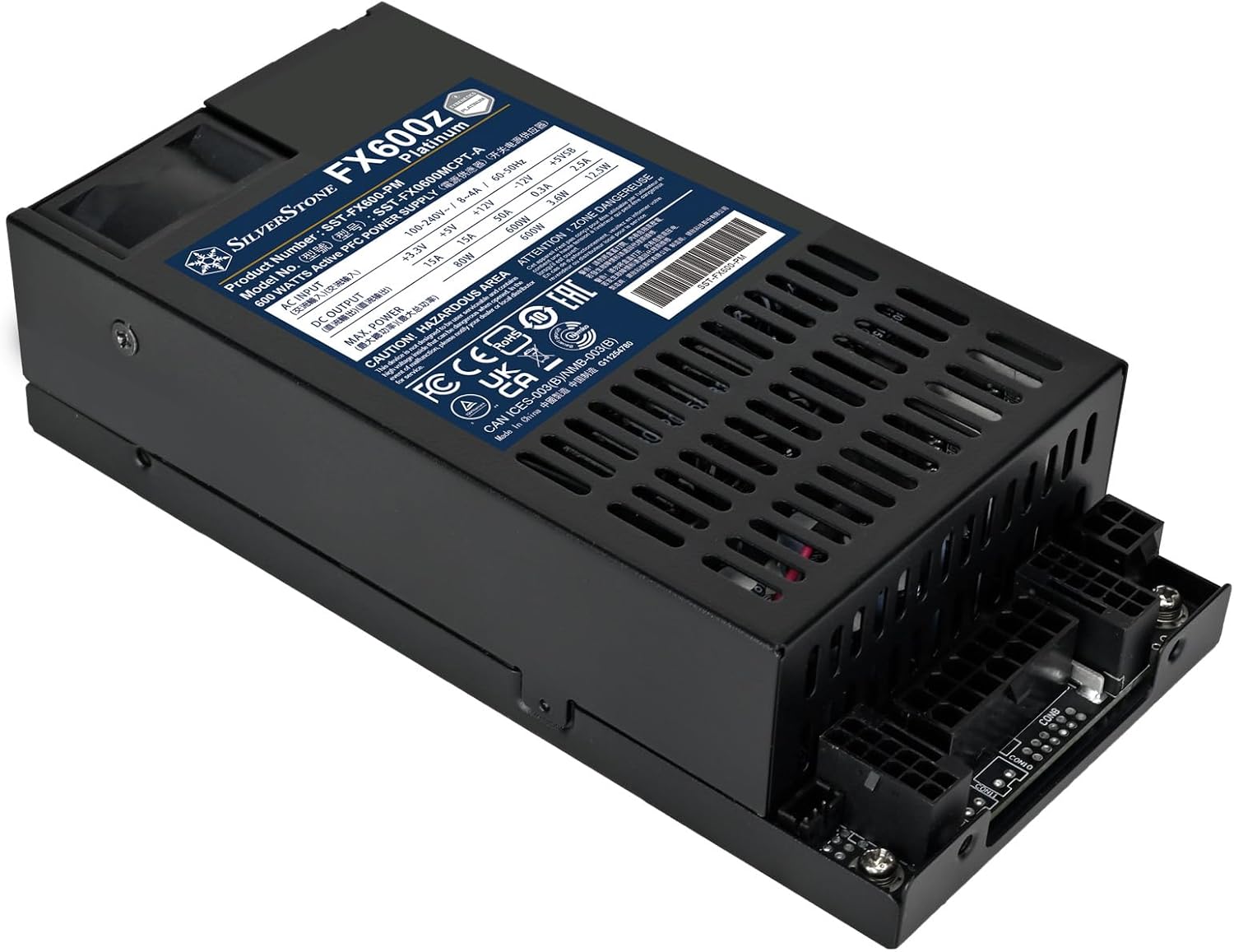 Silverstone Technology FX600z Platinum Cybenetics Fully Modular Flex ATX Power Supply, SST-FX600-PM