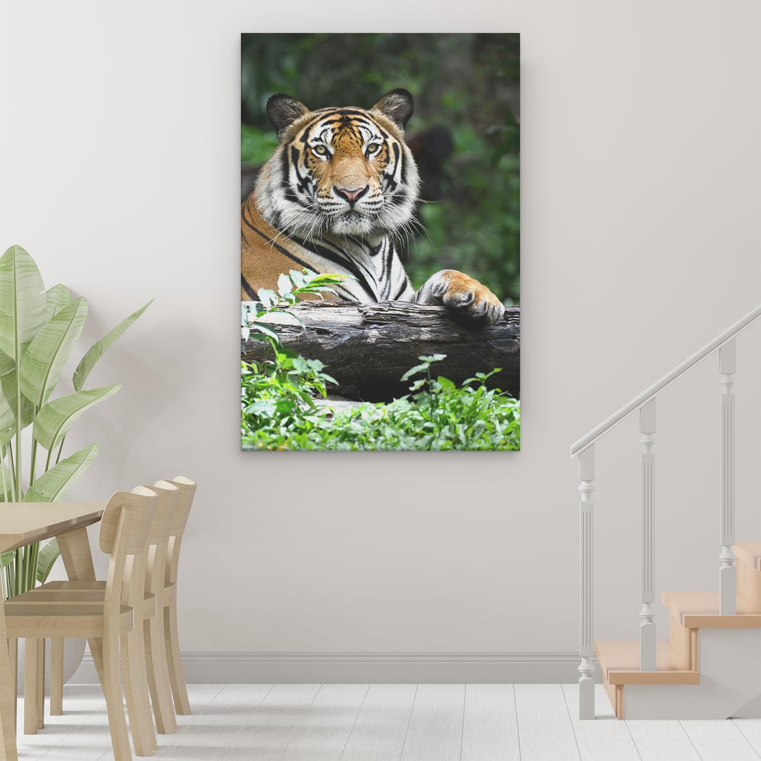 Artaza Cuadros Decoración Salón Modernos Tigre - 80x120 cm - Grande - Cuadros Animales - Decoración Pared - Lienzos - Selva