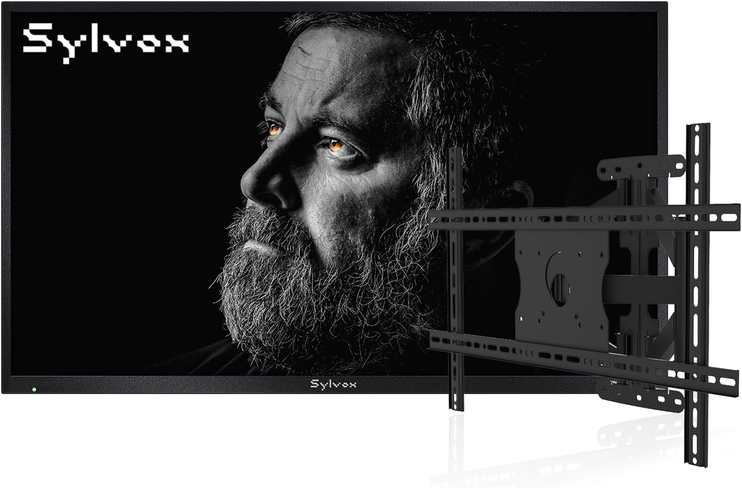 SYLVOX Cinema Series 75'' Outdoor TV with Wall Mount, Helio QLED 4K, Ultra Bright, IP55 Weatherproof, 120Hz, Google TV, Perfect for Patio, Deck and Backyard