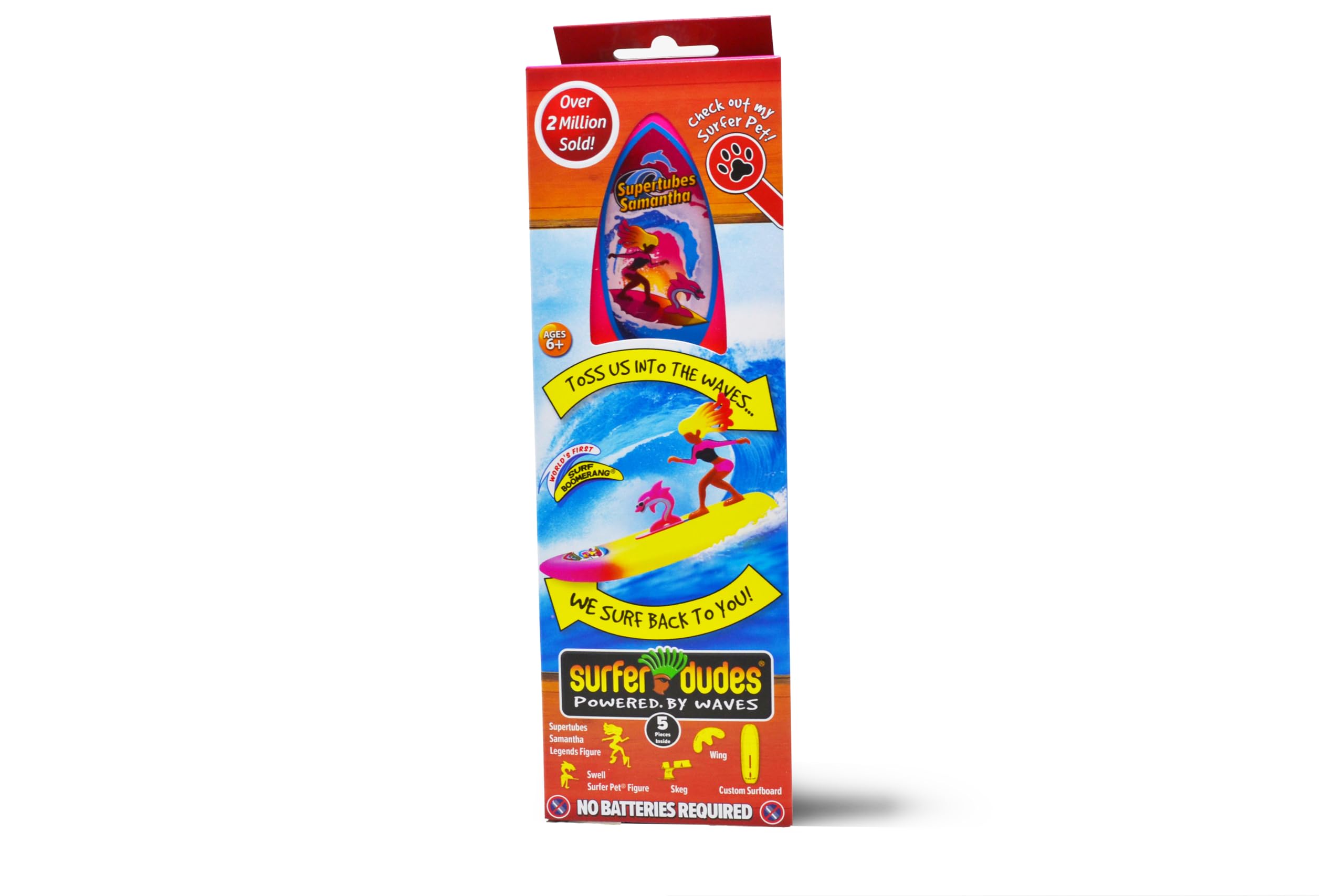 Surfer Dudes Legends & Surfer Pets Wave Powered Mini-Surfer, Pet
