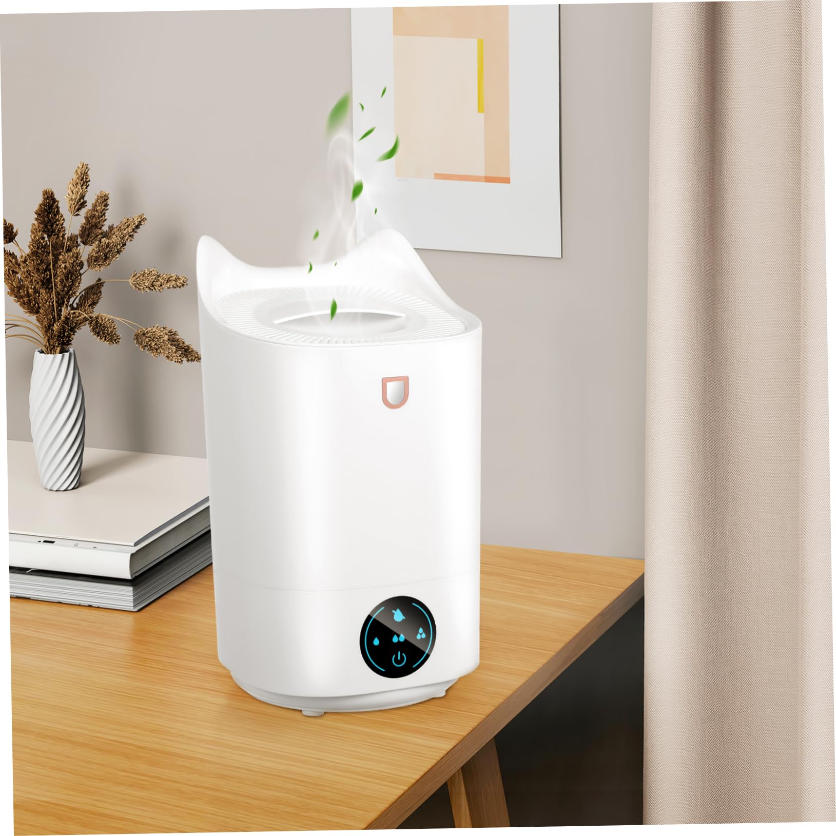 Umidificatore 3, 1 l Bianco in Plastica per Stanze Piccole | Funzionamento Silenzioso, Pannello Touch Intuitivo, Design Minimalista e Portatile
