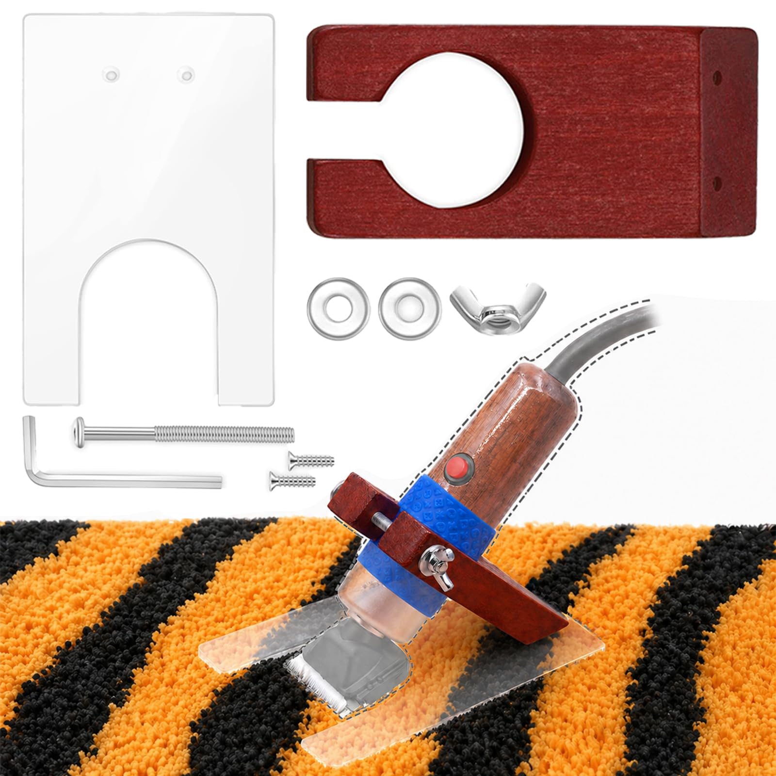 Photo 1 of ChuNiQ 2Pcs Carpet Trimmer Shearing Guide