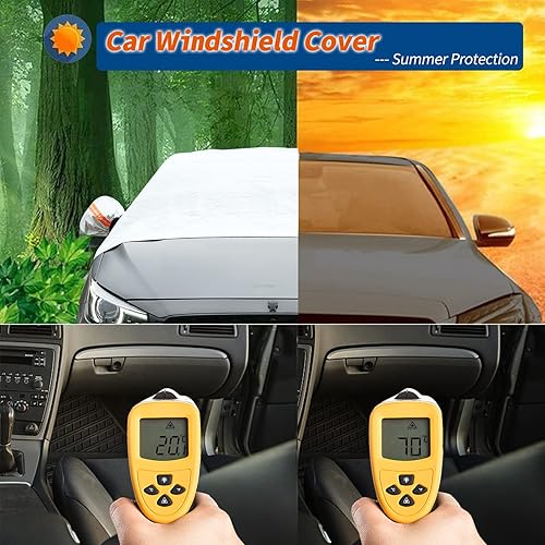 Miniatura 6 de Cubierta de nieve para parabrisas de automóvil, cubierta de nieve para quitar hielo y nieve, impermeable, resistente al viento, cubierta de nieve