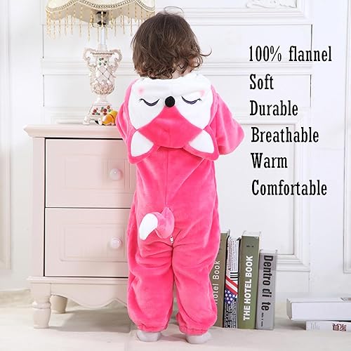 Miniatura 4 de QIAONIUNIU Disfraz de zorro para bebé para Halloween, mameluco para niños pequeños, rómper para cosplay, de 2 a 6 meses